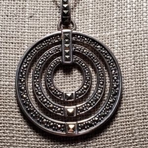 1 1/2" Round Silver Necklace